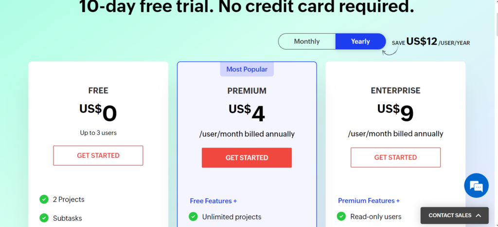 Zoho Projects Pricing