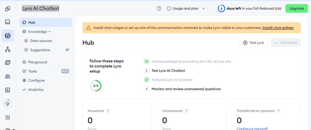 Tidio Lyro AI Chatbot