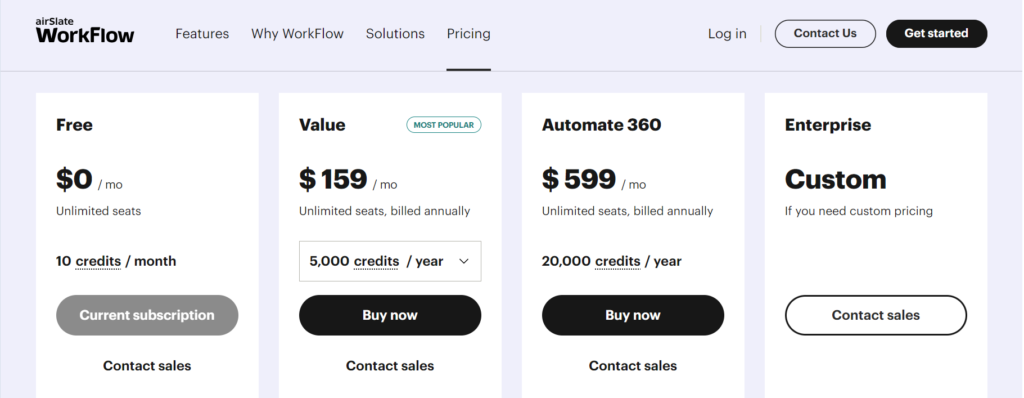 airslate pricing