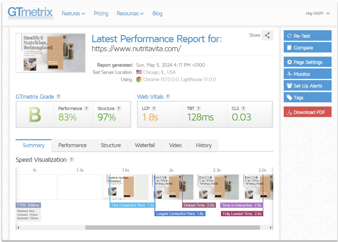 DreamHost has some quite impressive GTmetrix 1