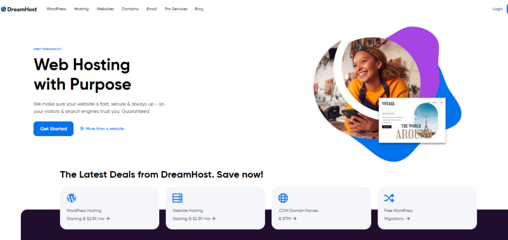 Dreamhost start