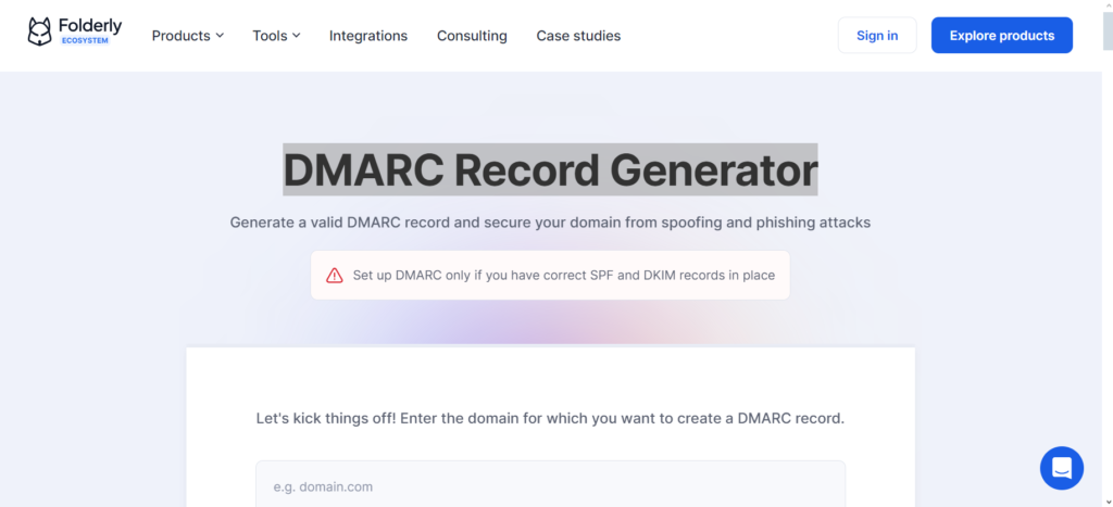 DMARC Record Generator