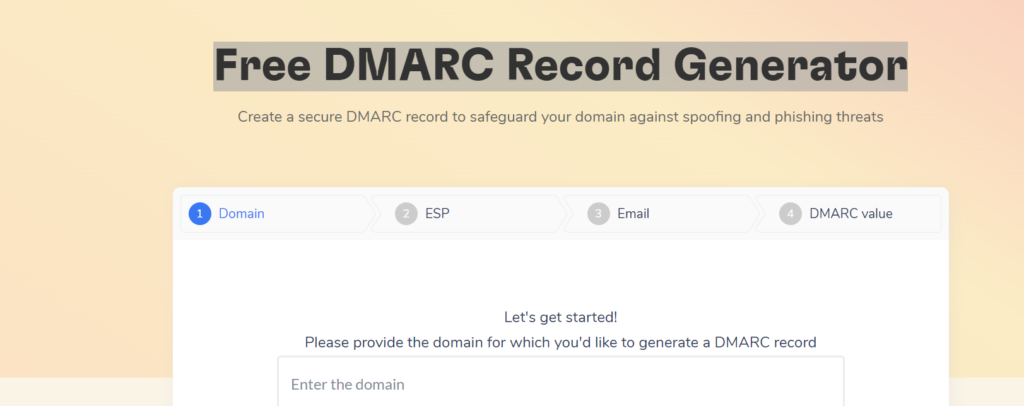 Free DMARC Record Generator