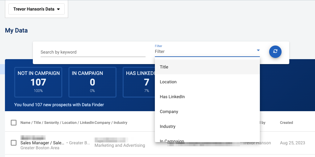 Mailshakes Data Finder