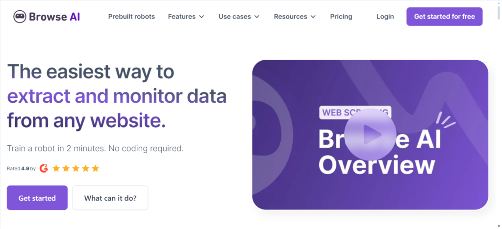 browse.ai homepage