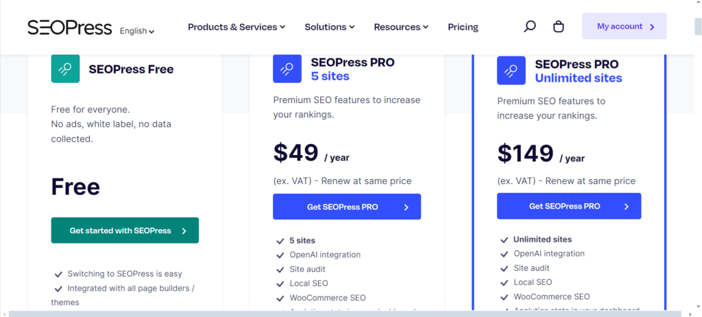 seopress pricing