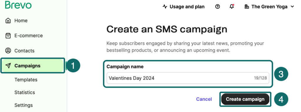 sms create