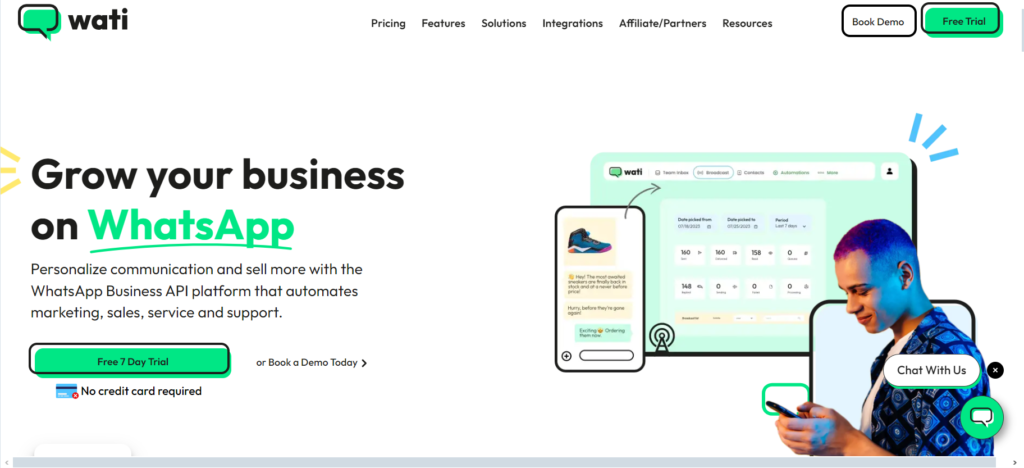 wati.io homepage