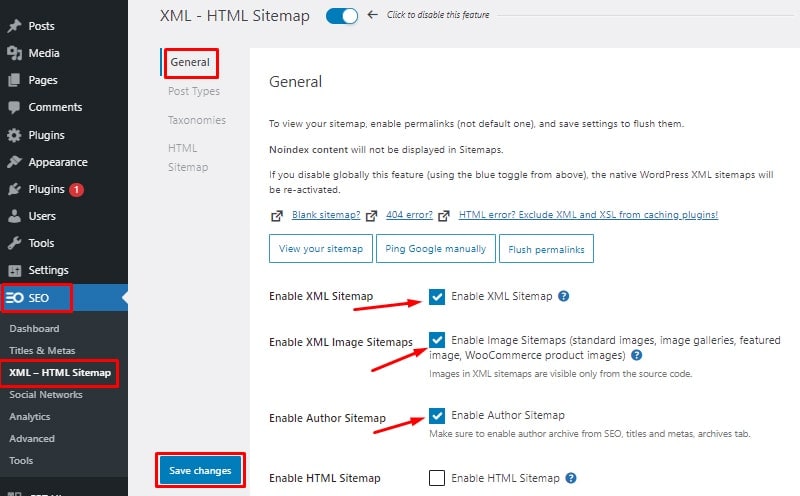 xml sitemap install and setup seopress