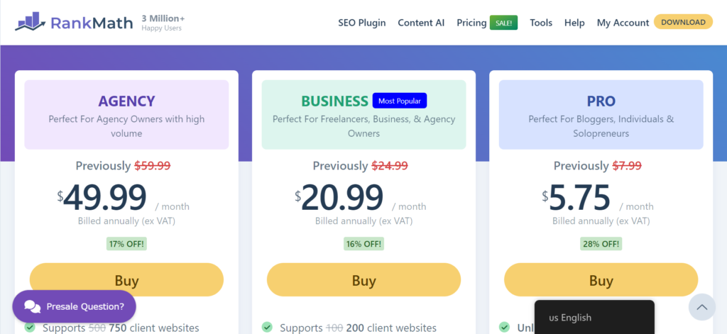 rankmath.com Pricing