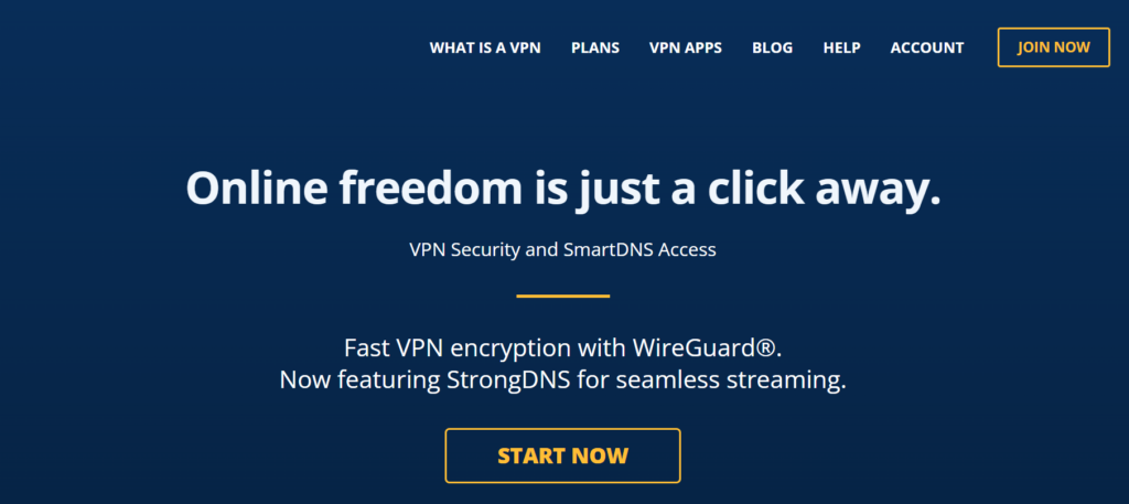 strongvpn homepage