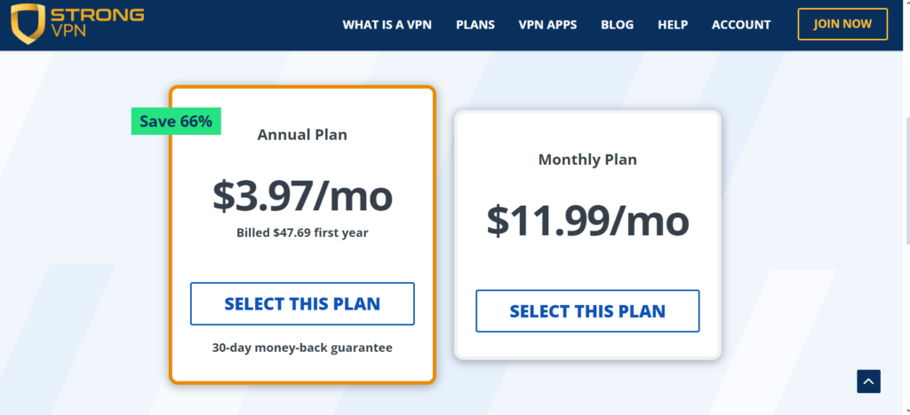 strongvpn pricing